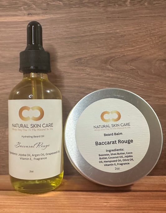 Baccarat Men's Beard Oil and Beard Balm Set