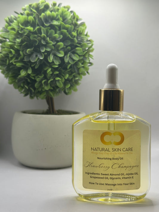 Glass Strawberry Champagne Luxury Body Oil